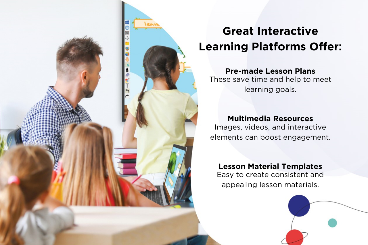 Interactive Learning Platforms offer time-saving lesson planning tools