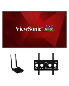 The ViewSonic CDE4330 comes with the CDE4330, a wifi/bluetooth card, and a wall mount