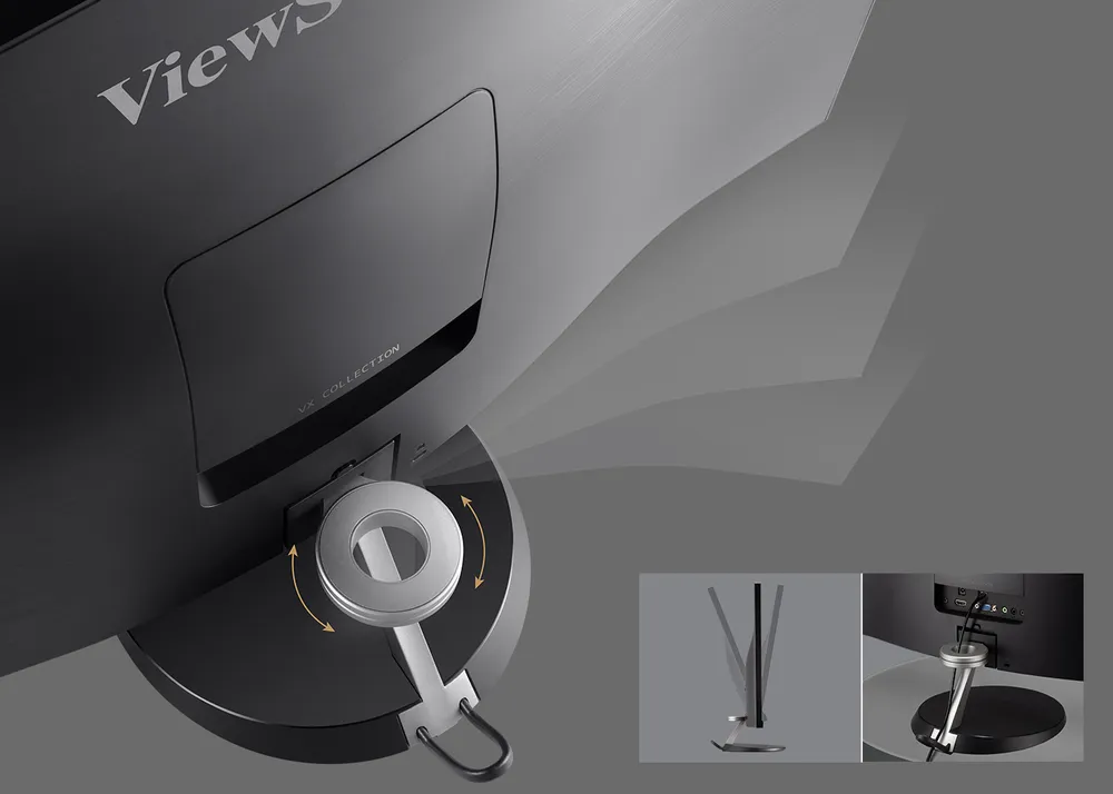 肌触りがいい ViewSonic VX2485-MHU 24 Inch 1080p Frameless IPS Monitor with USB  3.2 Type C