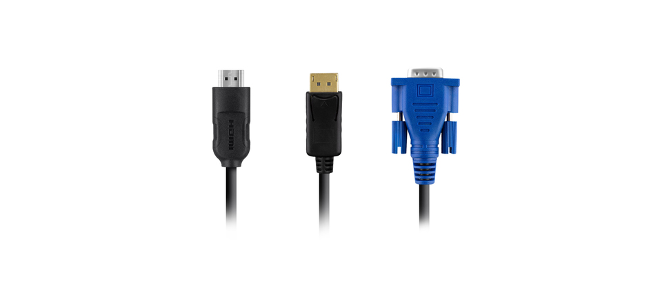 HDMI, DisplayPort, and VGA inputs for flexible connectivity 1
