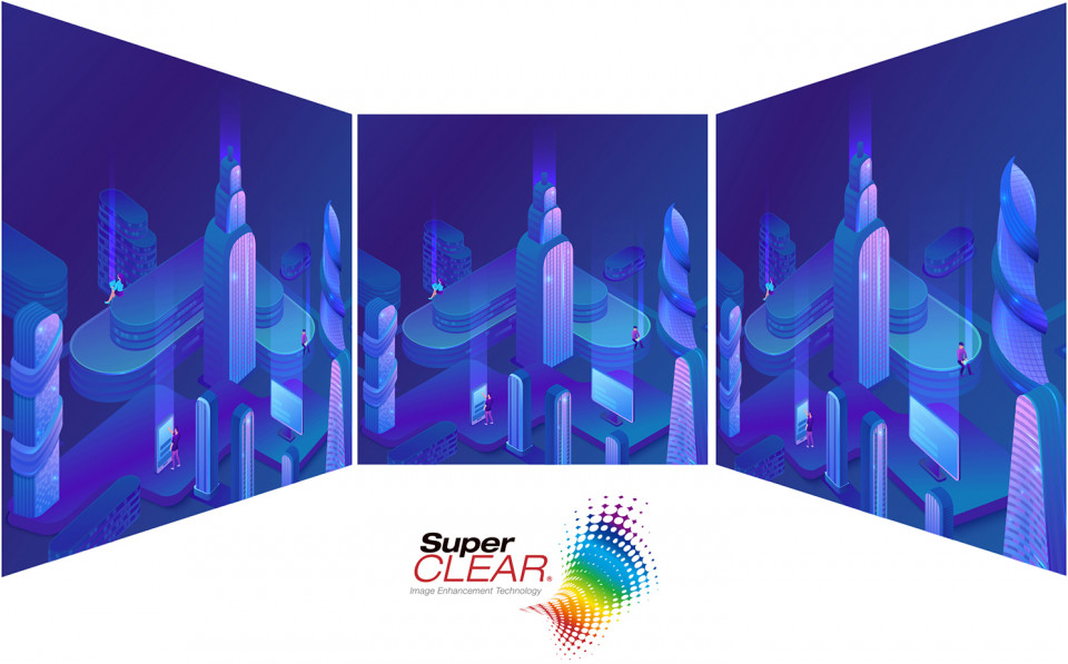 SuperClear® Technology for Clarity from Any Angle 1