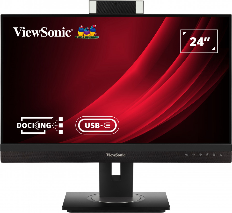 ViewSonic VG2456V 24” FHD Webcam Docking Monitor with Built-in LED