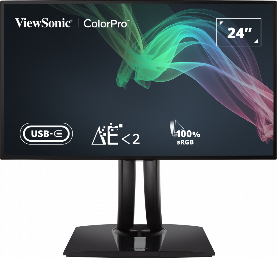 ViewSonic VP2468a Pantone validated 100% sRGB monitor with docking 