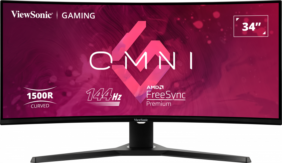 ViewSonic VX3418-2KPC 34” UWQHD 144Hz Curved Gaming Monitor