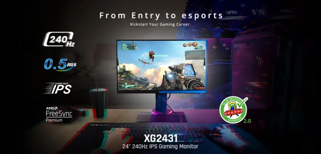 ViewSonic XG2431 24” 240Hz IPS Gaming Monitor - ViewSonic Australia