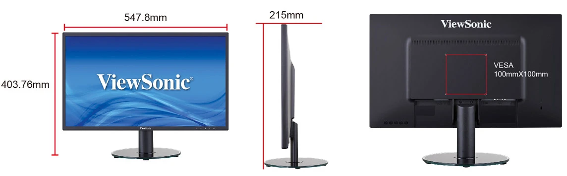 ViewSonic IPSパネル搭載 23.8型 Full HD 液晶ディスプ…-