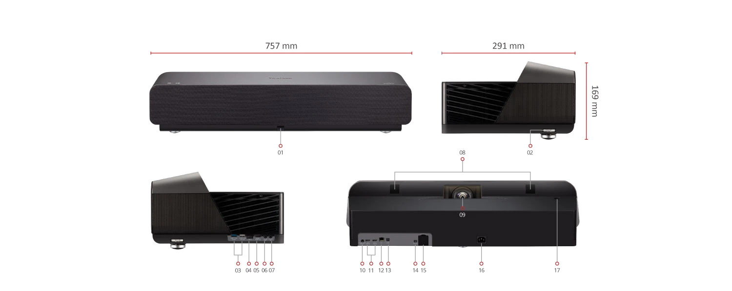 X1000-4K+ 4K HDR 超短焦点 スマートLED サウンドバープロジェクター
