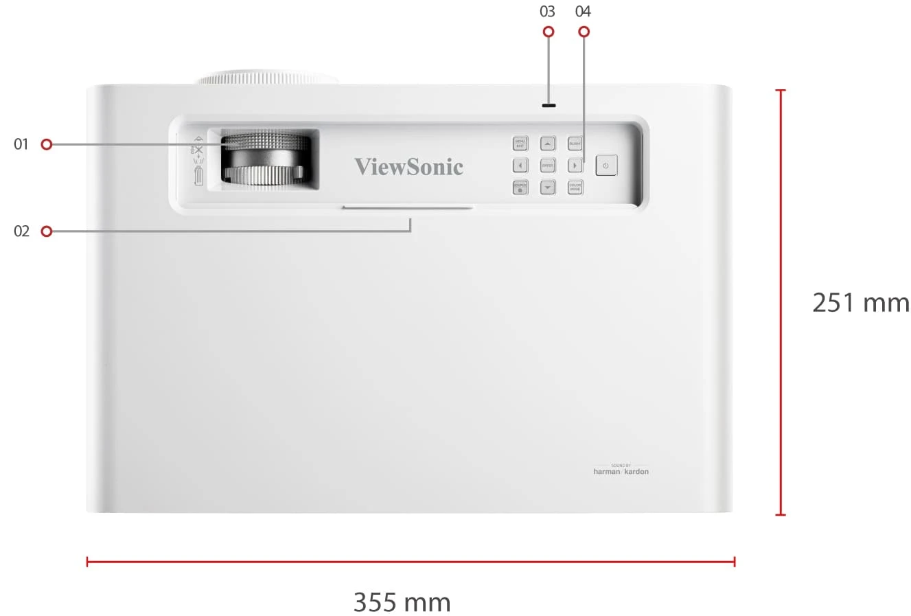 ViewSonic X2 3,100 LED ルーメン高輝度短焦点 フルHD スマート