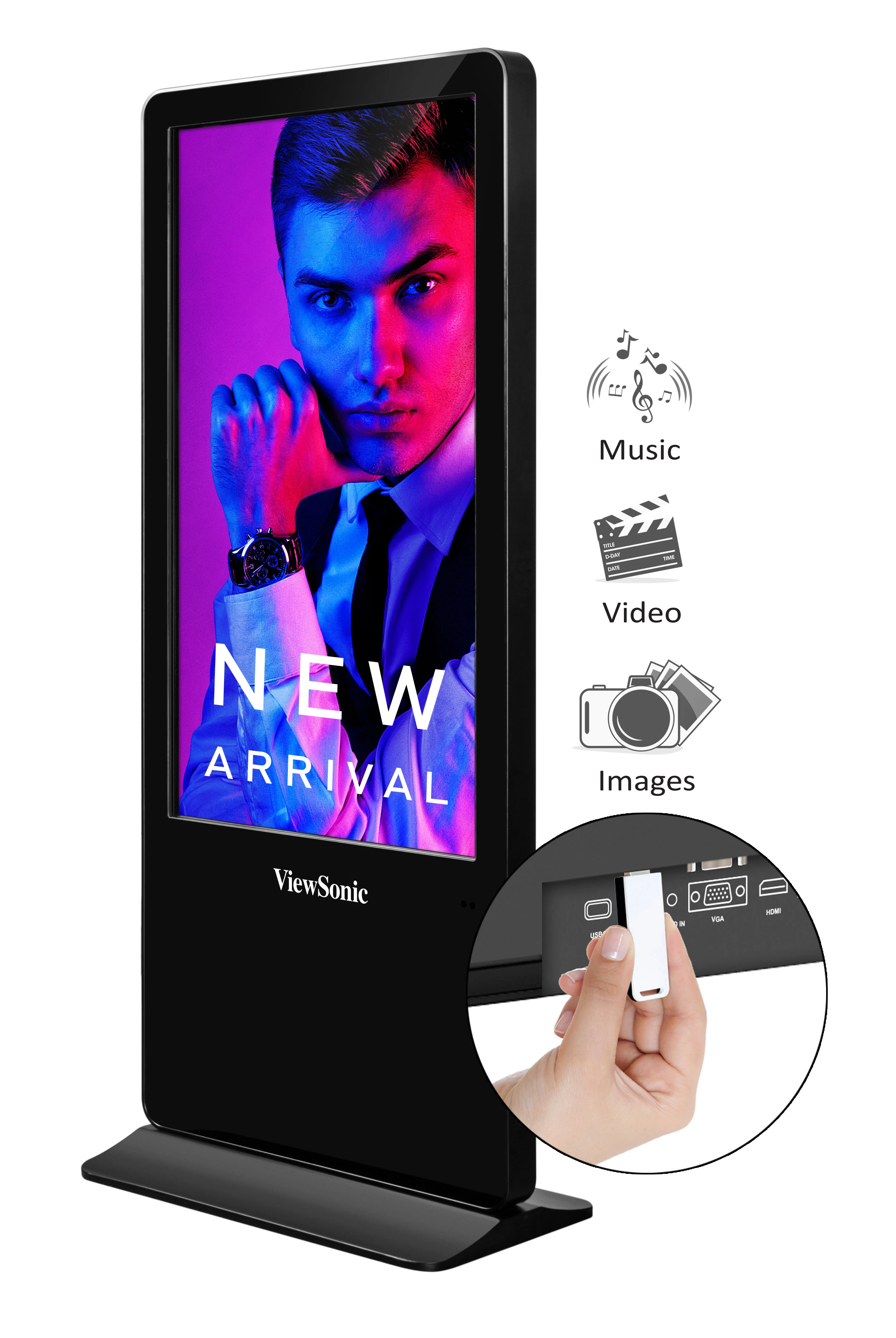 ViewSonic EP5540T 55 inch Multi-touch Digital ePoster - ViewSonic
