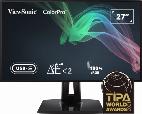 VP2768a ColorPro 2K Pantone 認證 100% SRGB 顯示器搭載擴充基.
